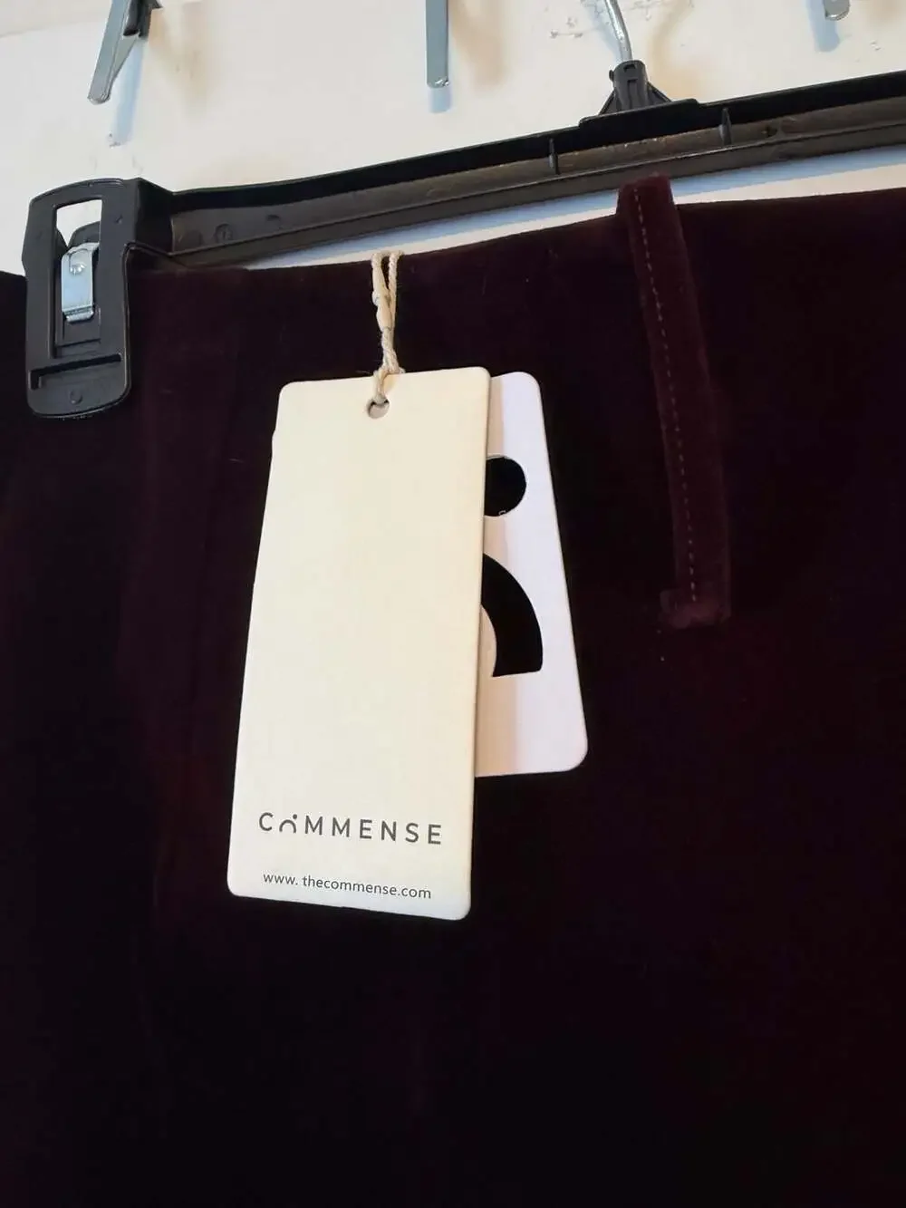 Commense Women's Velvet Mini Skort in Burgundy
